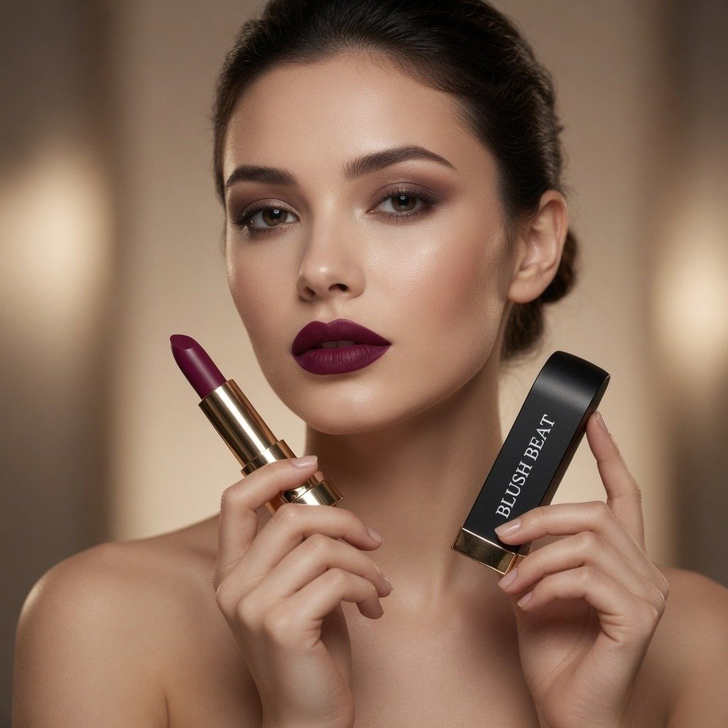 matte plum lipstick