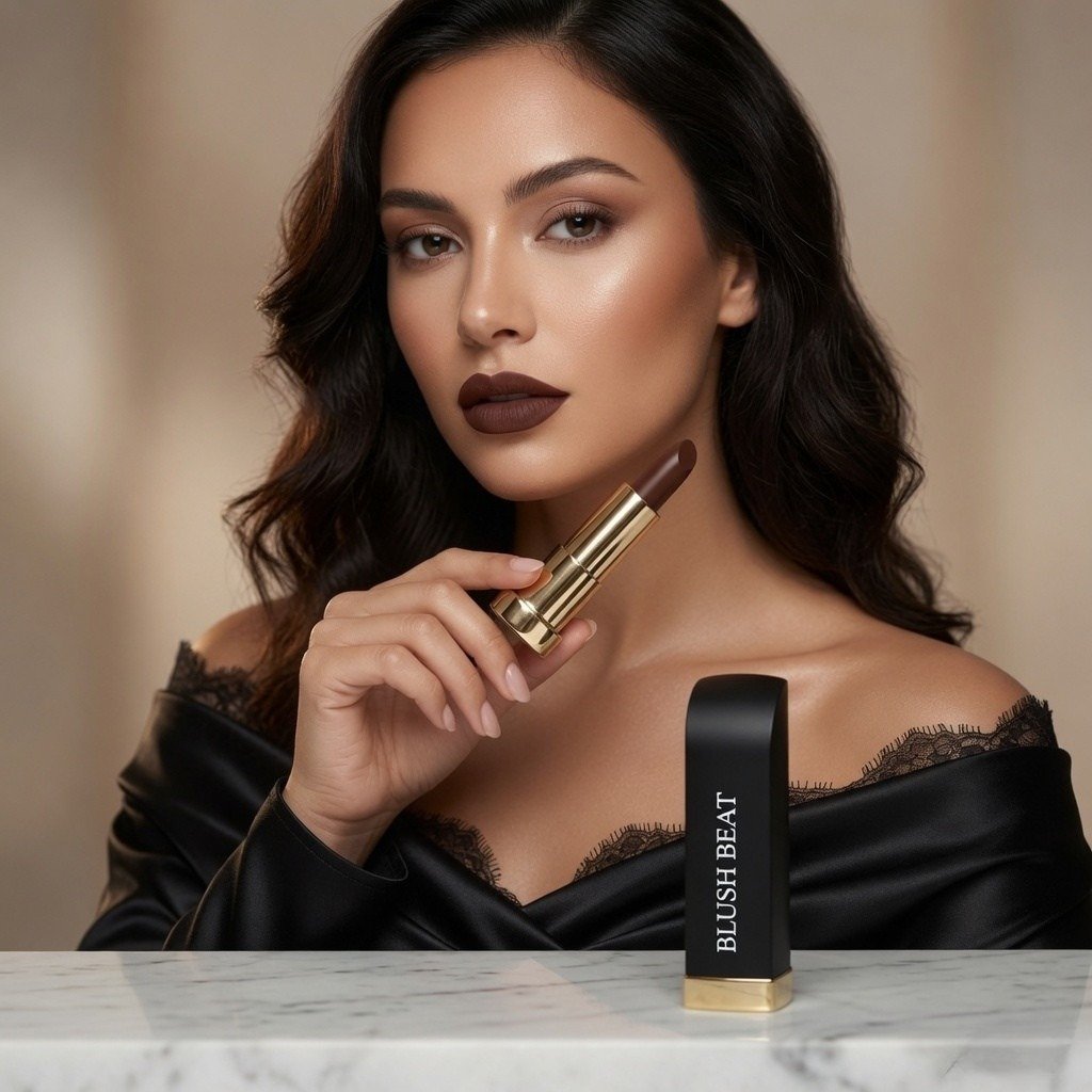 Brown creamy lipstick