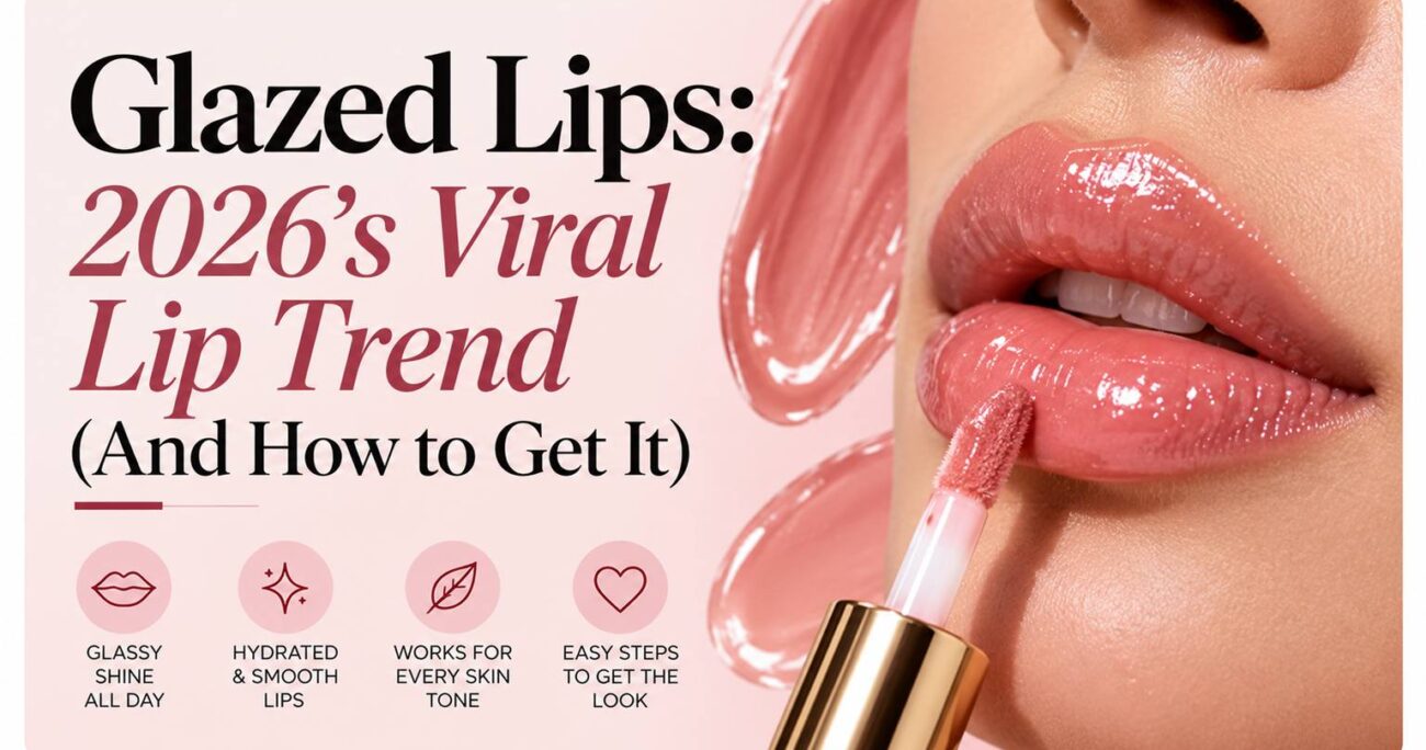 Glazed lips trend 2026 - Blush Beat lip oil and gloss